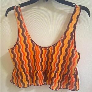 Vibrant Multicolor Peplum Top